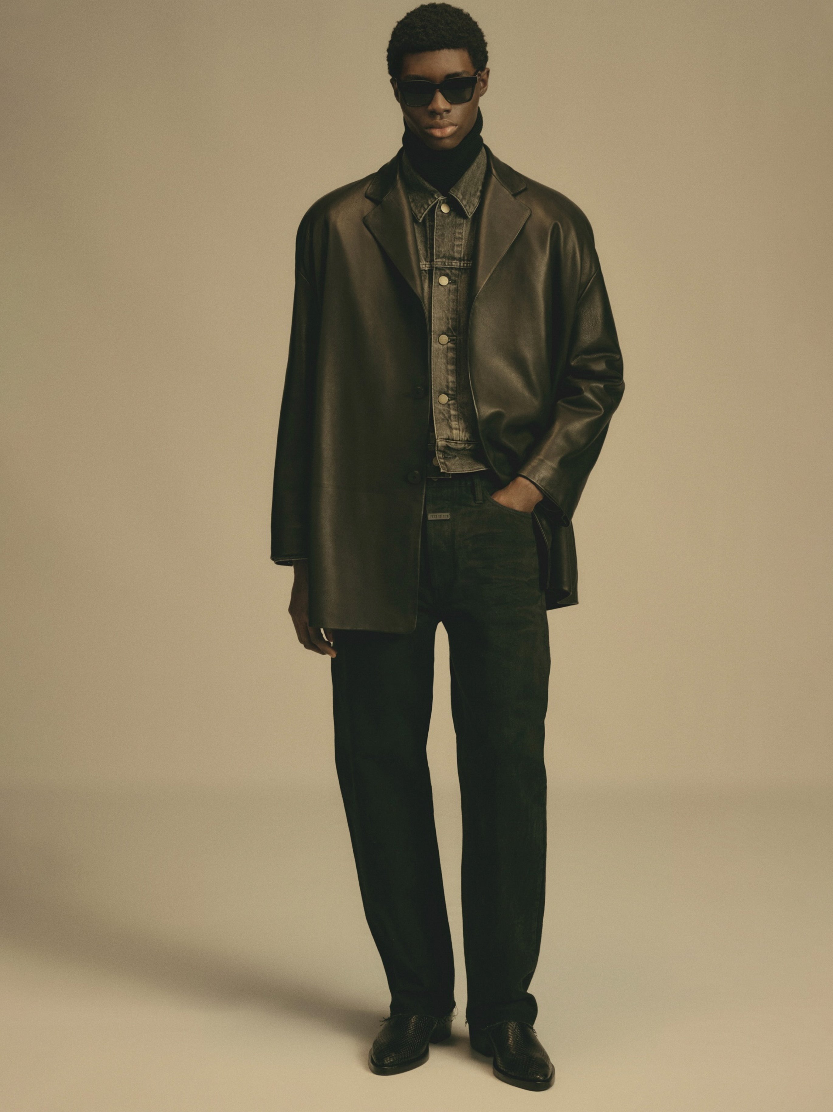 Leather Relaxed Blazer